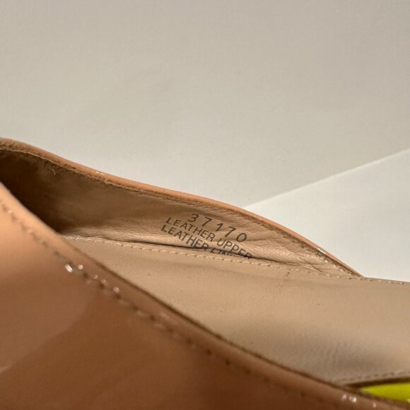 Jcrew Cece Patent Flats Ankle Strap Navy Nude Size 8 - Picture 9 of 10